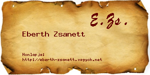 Eberth Zsanett névjegykártya